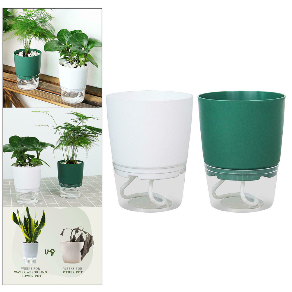 Hydroponic Tower - Lazy Hydroponic Blumentopf, automatischer wasserabsorbierender Blumentopf,